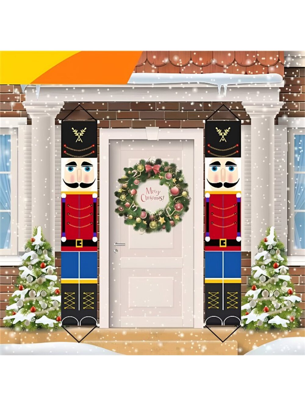 Nutcracker Banner for Christmas Outdoor Nutcracker Christmas Decor - 6.2ft